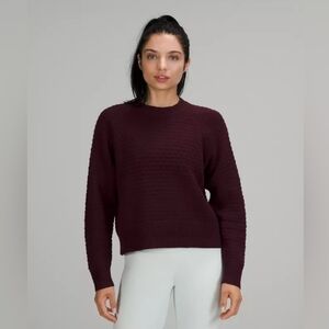 Lululemon Texture Play Crew Sweater burgundy medium